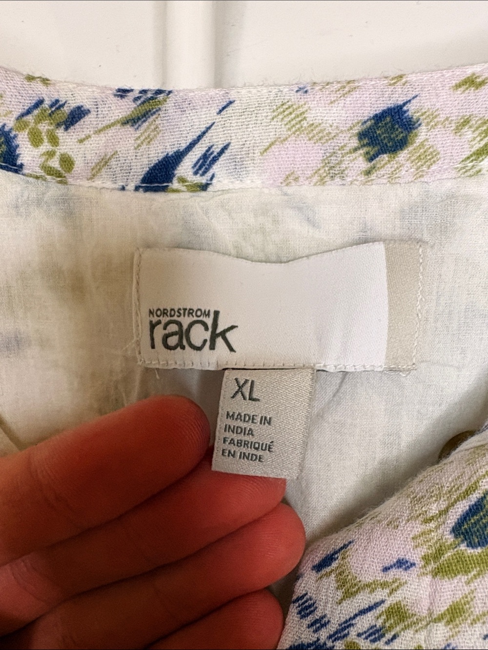 Nordstrom Rack White Sleeveless Maxi Dress with Green & Blue Floral Print XL - Picture 2 of 6